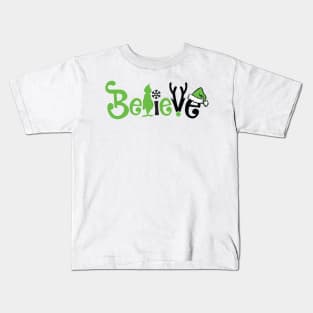 Believe Grinnch Funny Christmas Gifts Kids T-Shirt